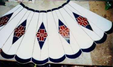 lampshade panels ready to solder together