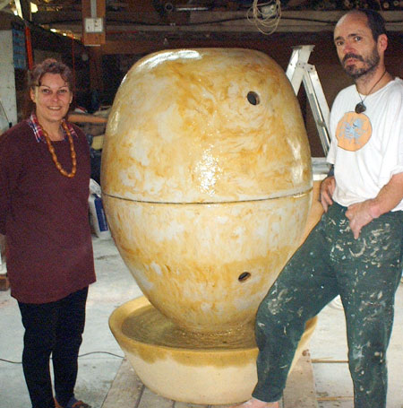 Linda and I finished the hollow egg